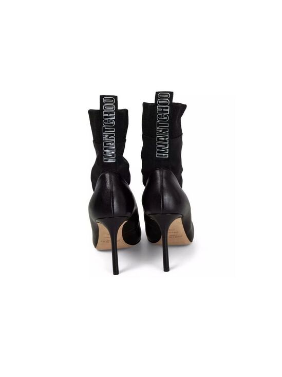 Jimmy Choo Shoes - Jimmy Choo Women's Black Leather Ankle Boots Size 39.5 Stiletto Heel
